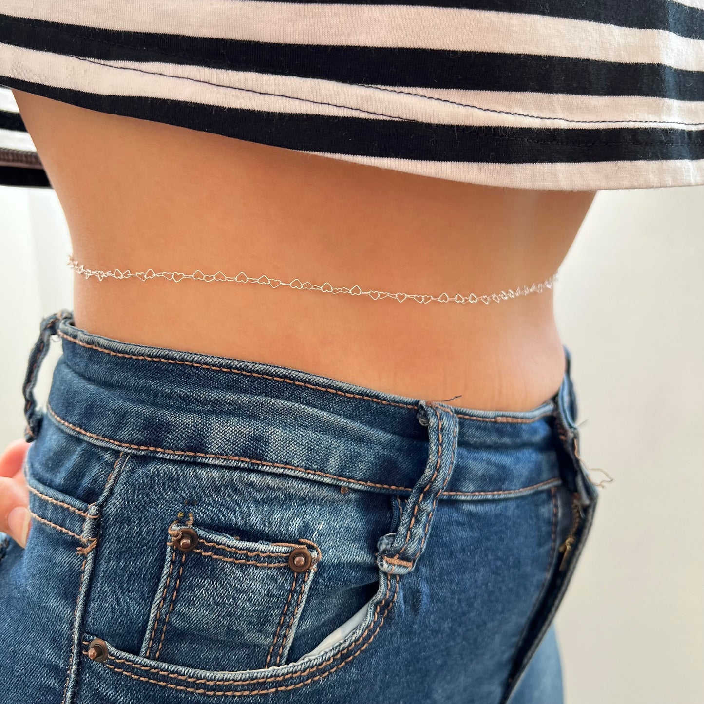 שרשרת בטן לבבות